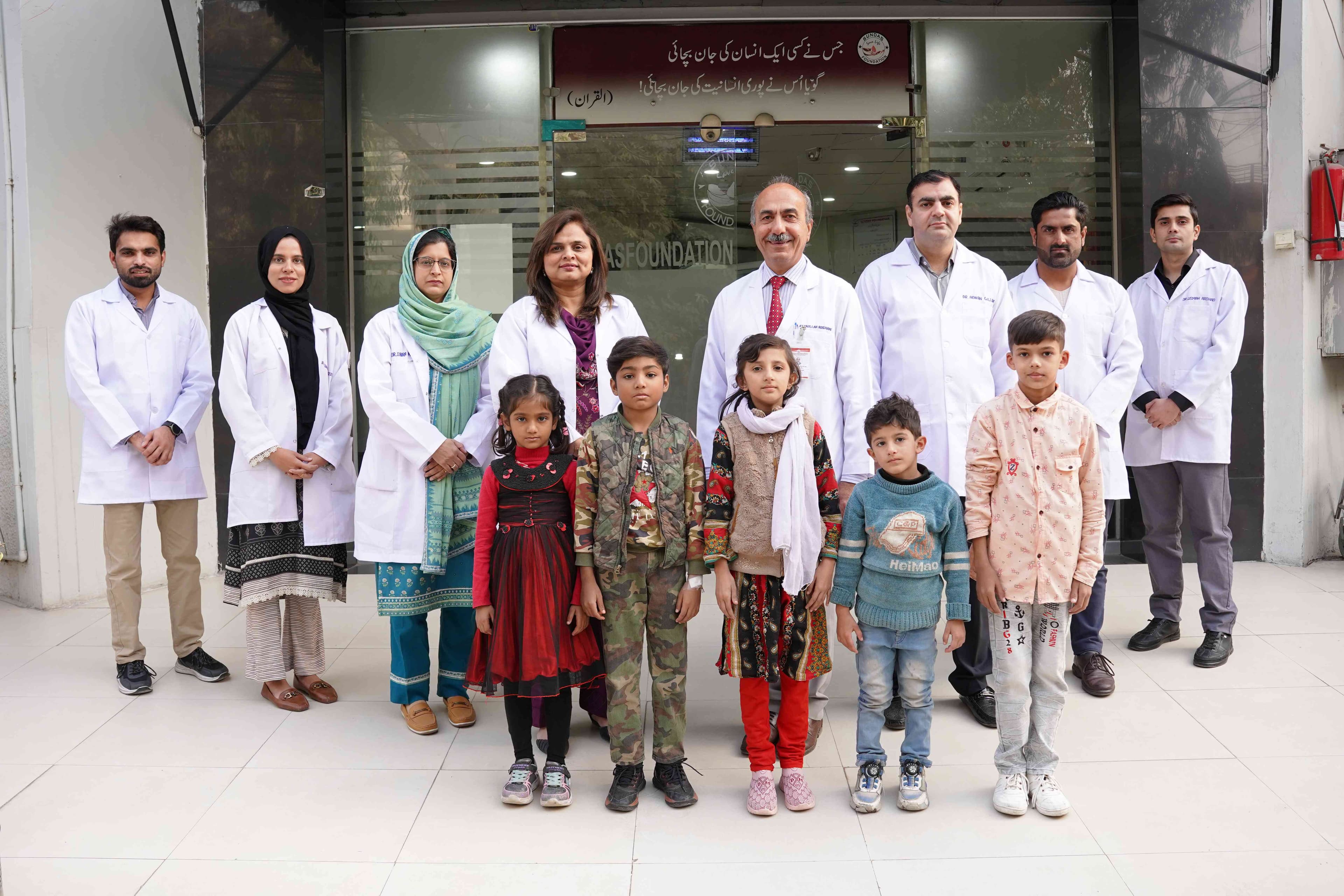 Children supported by Sundas Foundation