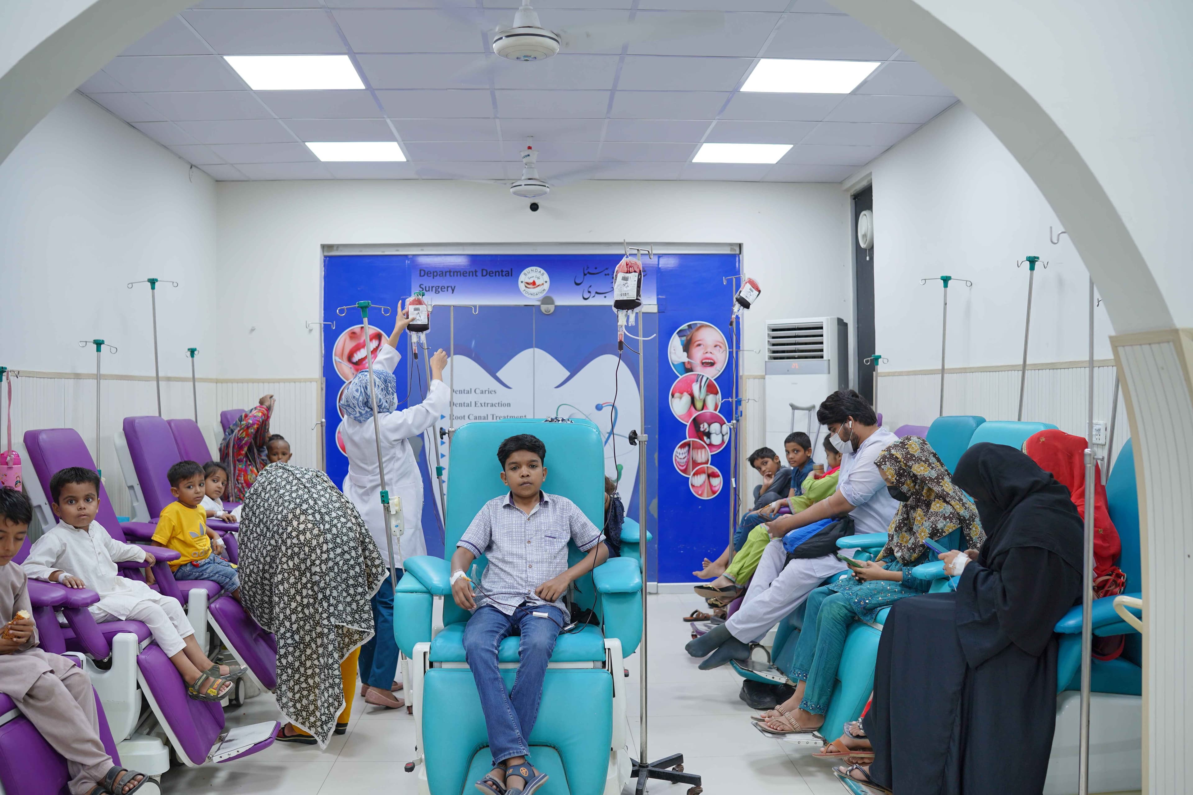 Sundas Foundation volunteers at a blood donation camp